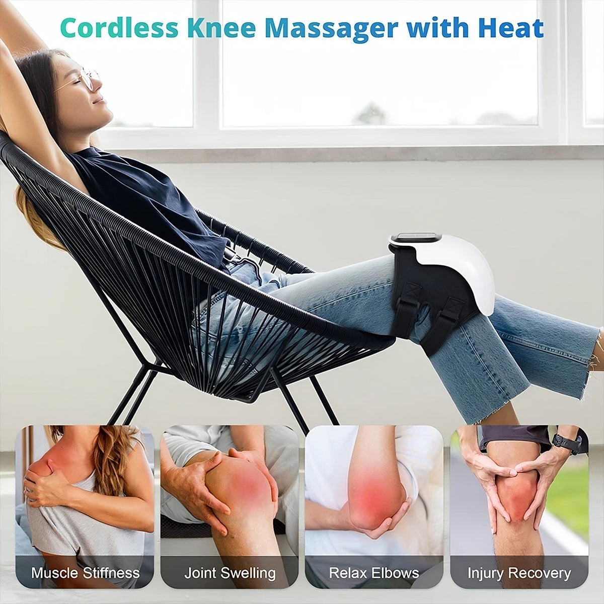 Knee Pain Relief Massager – Heat + Red Light Therapy